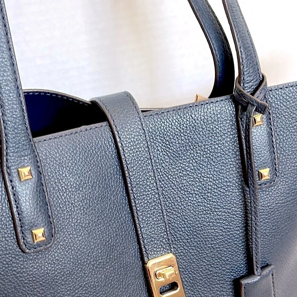 Michael Kors Karson LG Carryall Tote Leather NAVY
